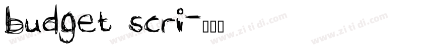 budget scri字体转换